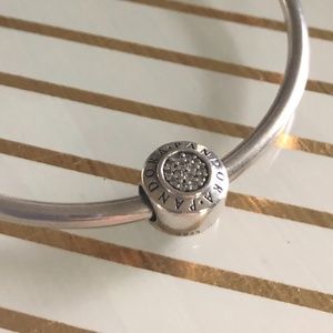 Pandora Bangle Bracelet with Signature Slide Charm
